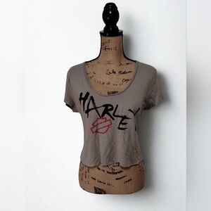 Harley Davidson Reworked Crop Top Women's Size XL